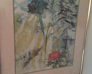Framed Floral Print.