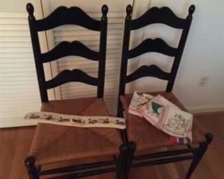 Matching Ladderback Chairs.