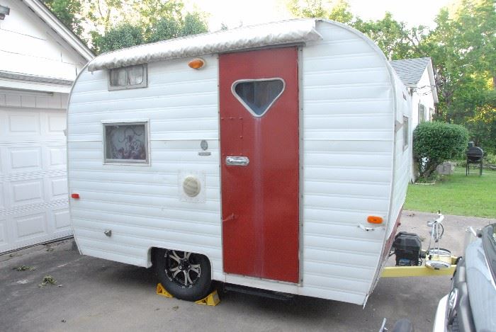 1958 10-foot Winnebago Mini-Camper. Updated inside, inspected, registered and ready to roll! This item may be subject to early sale.
