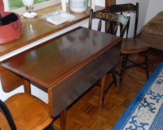 Hitchcock table with matching chairs