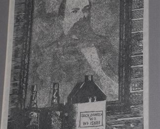 Signed Jack Daniels prints