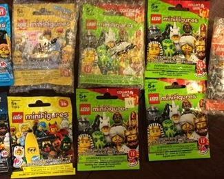 All sealed and known what is inside.  Some have the figurine name written on the back.  Among them are the Winged Warrior, Alien Trooper, Batgirl, and the blue Wizard.