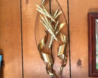 Brass Home Interior wheat stalks 