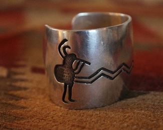 Sterling HOPI Indian Native American Cuff by Manuel Hoyungowa  (Pic #1)