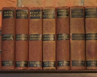 Antique Charles Dickens Hardbound Book Collection