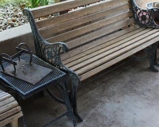 Gorgeous Vintage Glider Bench w/ Wrought Iron Accents