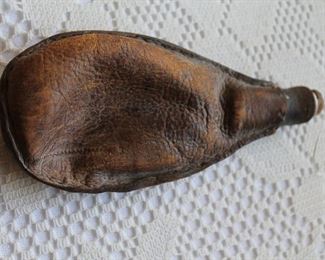 Antique Leather Powderhorn