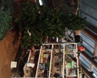 Oops!  Sideways photo!  Christmas trees-1 SOLD, shelving items