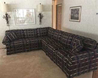 Plaid Sectional Sofa