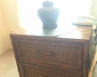 2 of 2 Wicker Front Nightstand