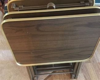 Vintage TV Tray Set