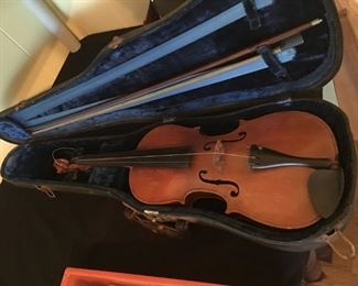 Violin in case
