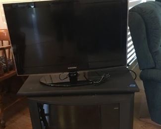 Samsung TV on TV Stand