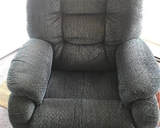 greyish blue lazboy chair