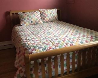 Solid oak bed