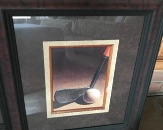 Pair of golf pictures