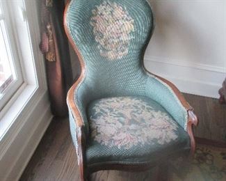 Antique Needlepoint Chair