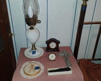 Vintage Milk Glass Lamp