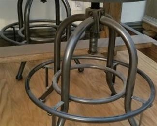 Very cool industrial style bar stools (4)