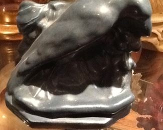 Rare Rookwood 1916 Raven Bookends. Pair    $425.