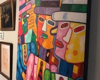 Large Original signed     Art     $1500.     40 “wide x 50 “h  very bright colors !       Free Delivery 🚚 
