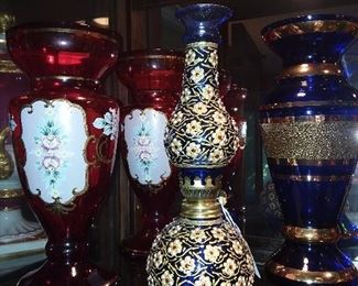 Assorted Colored Glassware