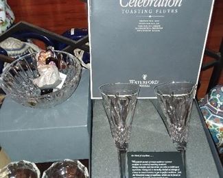 Celebration Toasting Flutes By Waterford (NEW IN BOX!)