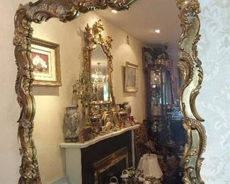 Gold Painted Carved Mirror
