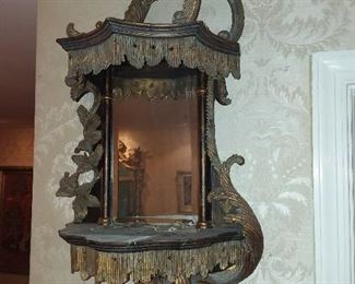 Ornate Mirrored Wall Shelf