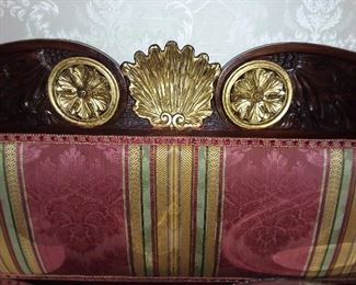 Beautiful Carved Wood Frame Antique Couch