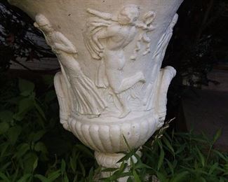 Outdoor Concrete Figural Urn (HUGE!)