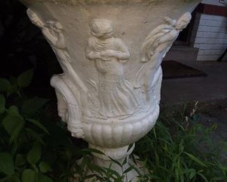Outdoor Concrete Figural Urn (HUGE!)