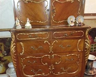 Ornate Gold Trimmed Dresser