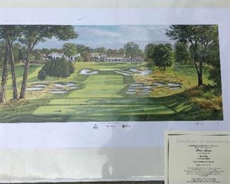 SIGNED ARTIST PROOF LITHOGRAPH # 101 U.S. OPEN BETHPAGE 101st US OPEN.  NOT A POSTER THAT WAS SOLD AT OPEN!!!