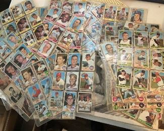 SMALL SAMPLE OF THOUSANDS OF BASEBALL AND FOOTBALL CARDS 