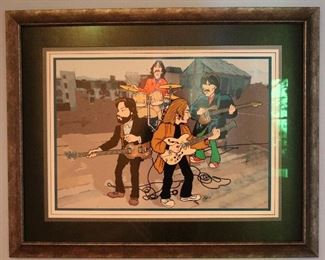 Beatles charicature drawing, signed "A. Parisi"
