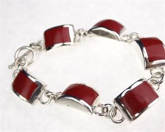 Mexican Silver Toggle Bracelet
