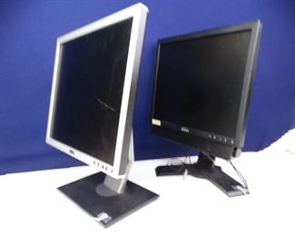 Dual Dell Brand Computer Monitors 17 _ 19 (2)