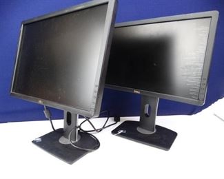 Dual Dell Brand Computer Monitors 20 _ 22 (2)