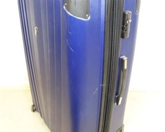 Heys Blue Plastic Rolling Suitcase