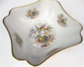 Limoges Bird of Paradise Gold Foil Bowl