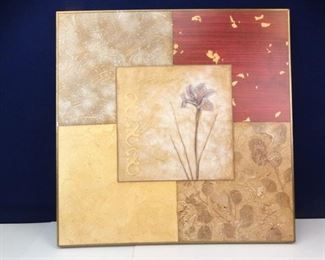 Large, Square Framed, Vintage Styled Art Piece