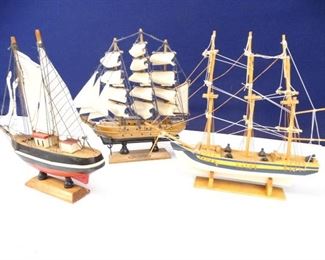 Small Wooden Ship Replicas
