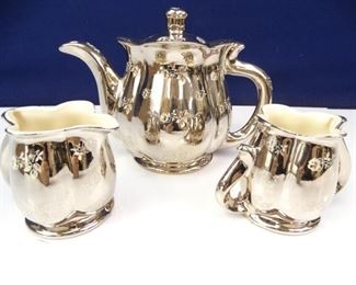 Pearl Platinum Rose China Tea Set