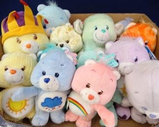 Small to Medium Sized Colorful Care Bear Dolls