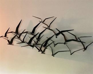 Large 54” C. Jeré “Birds In Flight”.  Approximately 54”W x 21”T x 12”D 