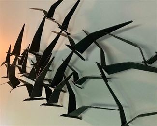 Large 54” C. Jeré “Birds In Flight”.    Approximately 54”W x 21”T x 12”D 