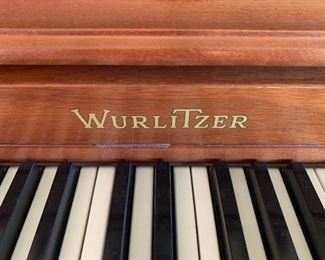 Wurlitzer walnut spinet piano, available immediately 