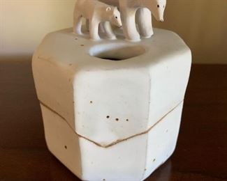 Dan Ross - Lee Ross clay (ceramic) polar bear sculptures.  