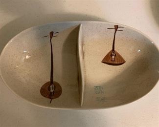 Large set of Red Wing “Lute Song” china, with the original 1963 purchasing card